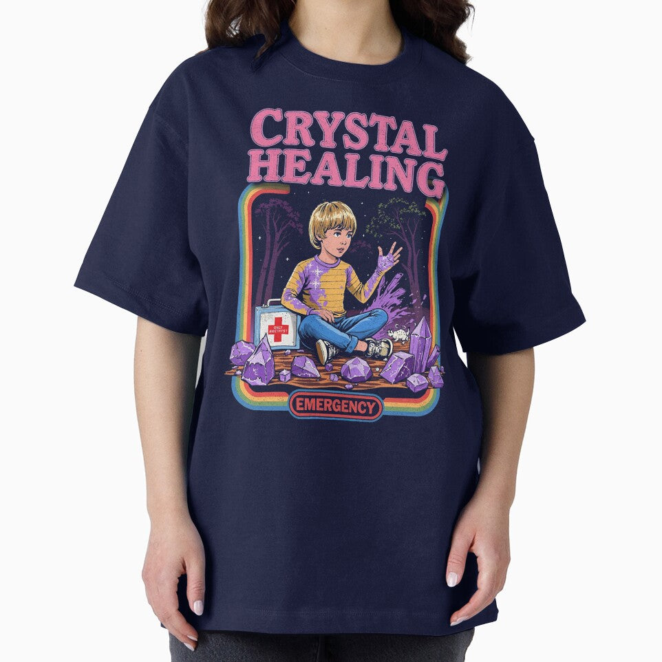 Crystal Healing Emergency: Retro & Occult Humor by Vintagenaut Co. T-Shirts, Hoodie, Sweatshirt | BlankRebels.com (Image 2)