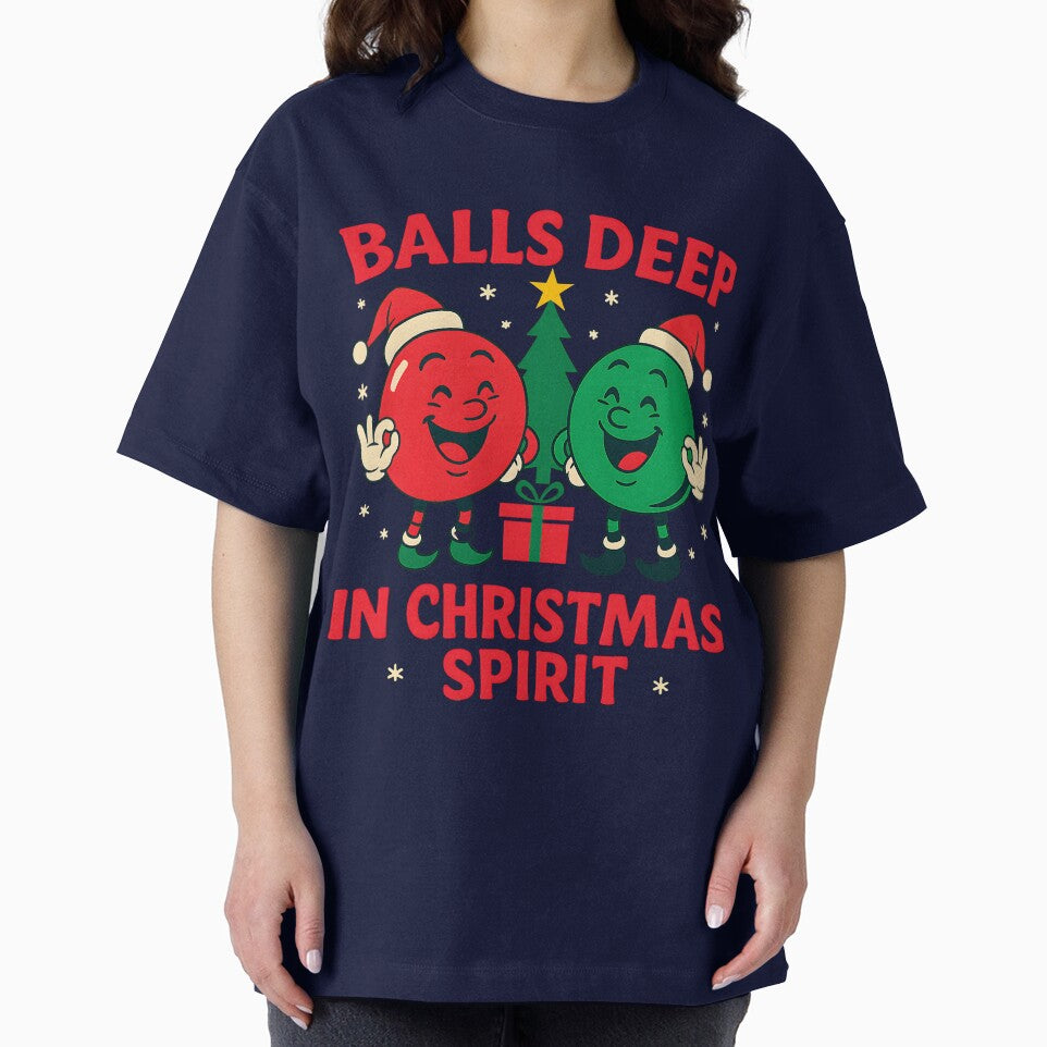 Balls Deep in Christmas Spirit Funny Holiday Cheer by cosettacir6382 T-Shirts, Hoodie, Sweatshirt | BlankRebels.com (Image 2)