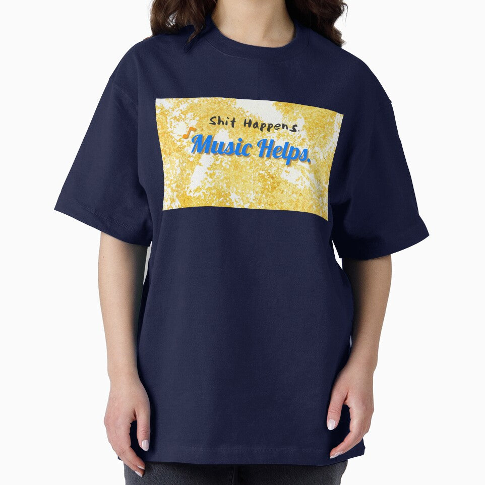 Sh*t Happens - Music Helps by dianekamikaze T-Shirts, Hoodie, Sweatshirt | BlankRebels.com (Image 2)