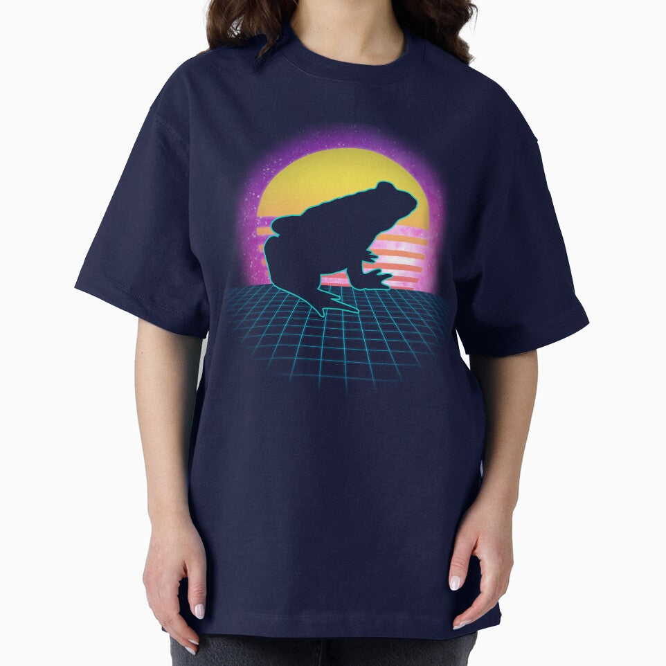 Vaporwave Frog Herpetology Frog Lover Vaporwave Frog Gear by DynamicDesign T-Shirts, Hoodie, Sweatshirt (Image 2)