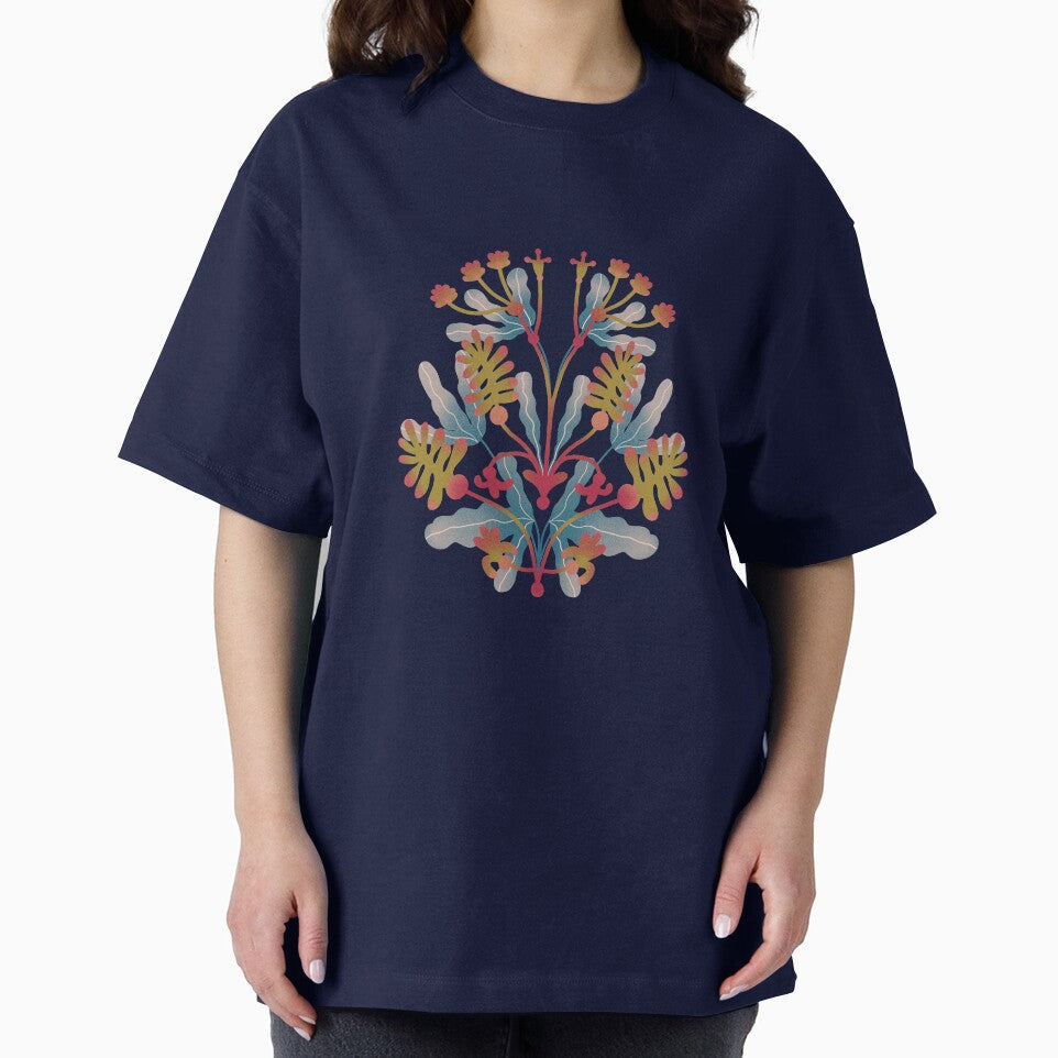 Symmetrical botanical composition in mustard and blue by Pacesyte T-Shirts, Hoodie, Sweatshirt | BlankRebels.com (Image 2)