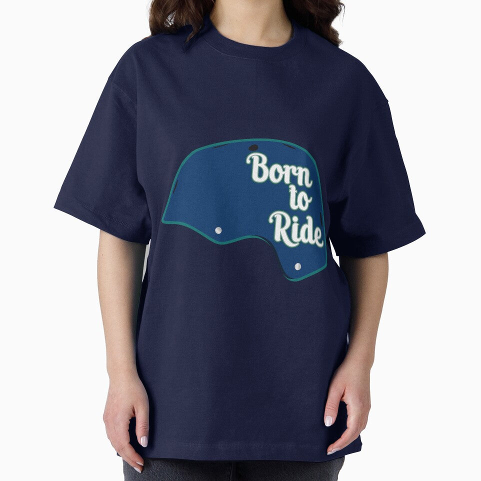 Skateboard Helmet Born Ride Solid Blue T-Shirts, Hoodie, Sweatshirt