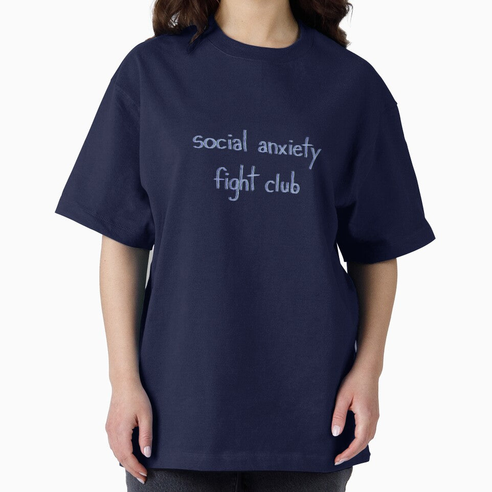 Social anxiety fight club (light blue purple background) by MentaLee T-Shirts, Hoodie, Sweatshirt | BlankRebels.com (Image 2)