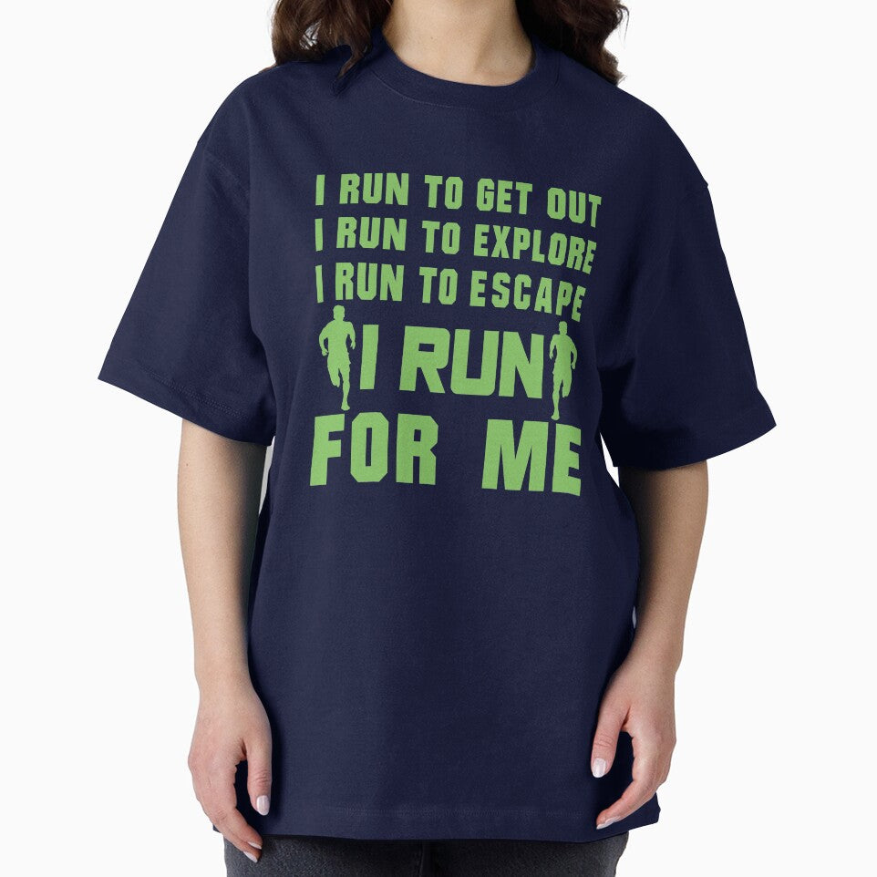 I Run To Get Out, I Run To Explore, I Run To Escape, I Run For Me - Funny Running Quotes -  Green, Cobalt Blue,... (Image 2)