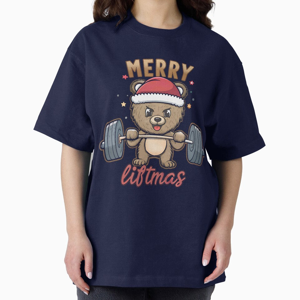 Merry Liftmas – Christmas Bear in the Gym by PLisasPets T-Shirts, Hoodie, Sweatshirt | BlankRebels.com (Image 2)