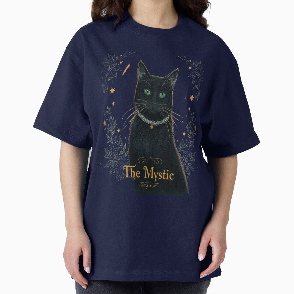 ? The Mystic Cat – Tarot Card Aesthetic T-Shirt by Whispering Colors Hoodie, Sweatshirt | BlankRebels.com (Image 2)