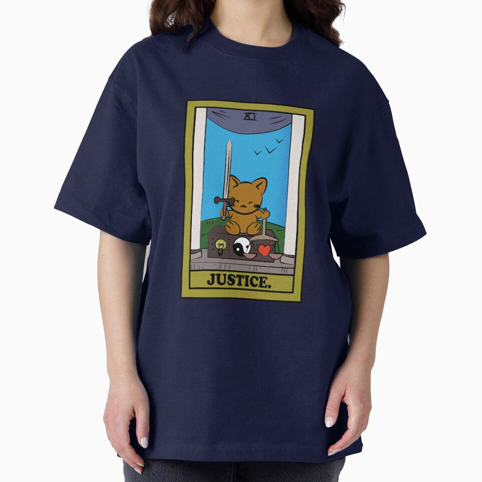 TAROT CARDS | JUSTICE. | CAT by FalconLifeStore T-Shirts, Hoodie, Sweatshirt | BlankRebels.com (Image 2)