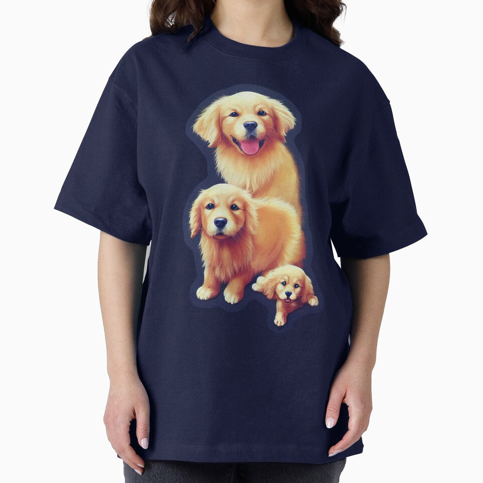 Golden Retriever family - cute silhouette by Mediatoni T-Shirts, Hoodie, Sweatshirt | BlankRebels.com (Image 2)