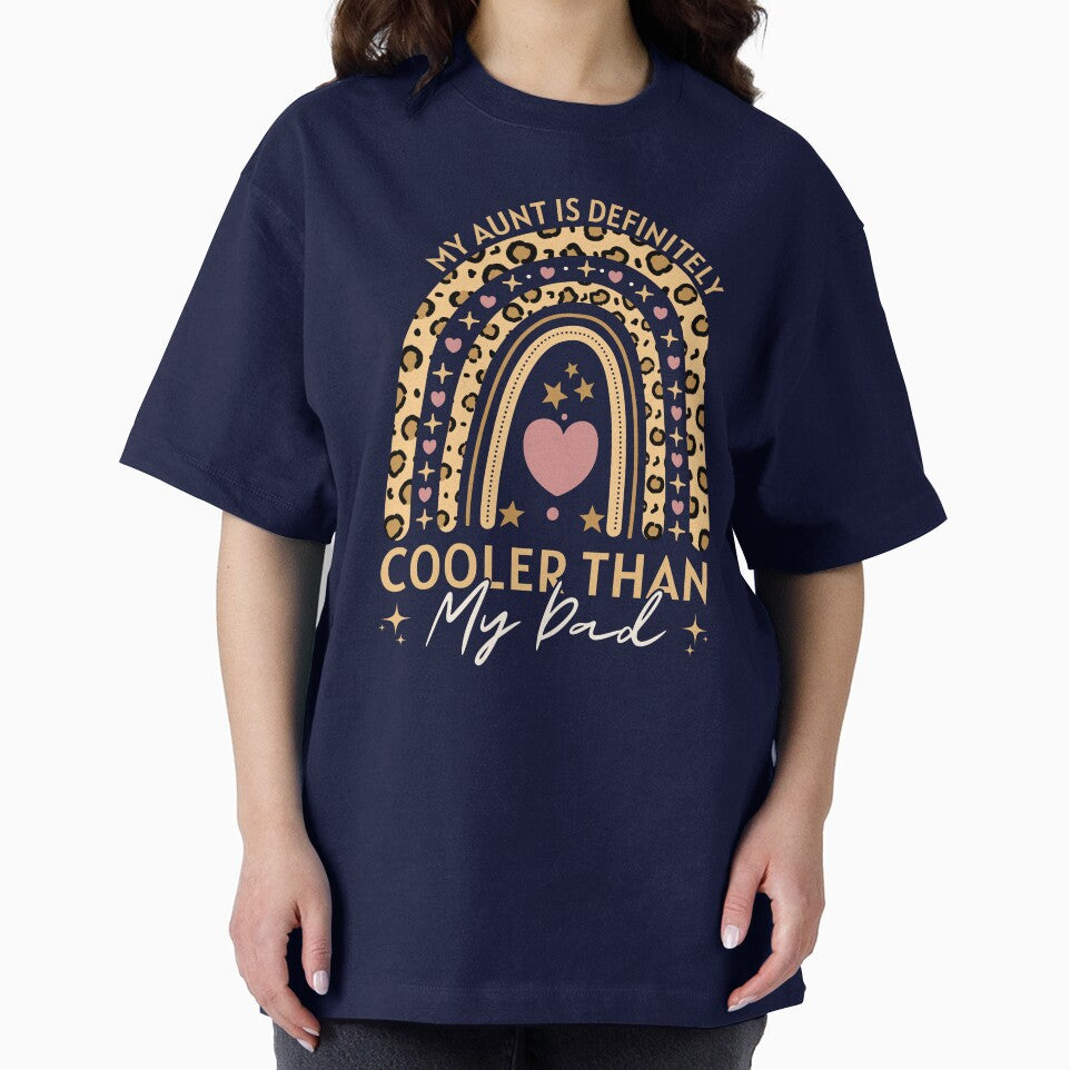 My Aunt Is Definitely Cooler Than My Dad Funny Saying Quote Rainbow by WAB Garb T-Shirts, Hoodie, Sweatshirt (Image 2)