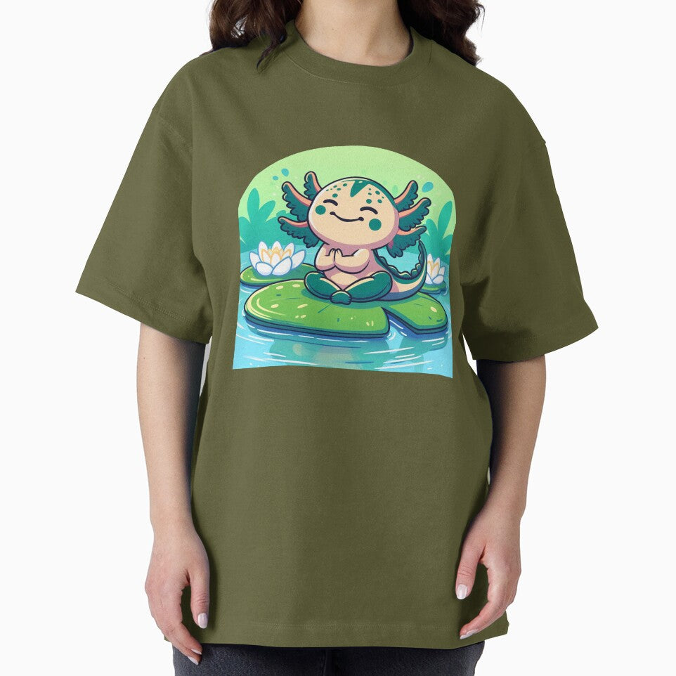 Cute little Axolotl meditating on the lake by Mr Pyuku T-Shirts, Hoodie, Sweatshirt | BlankRebels.com (Image 2)