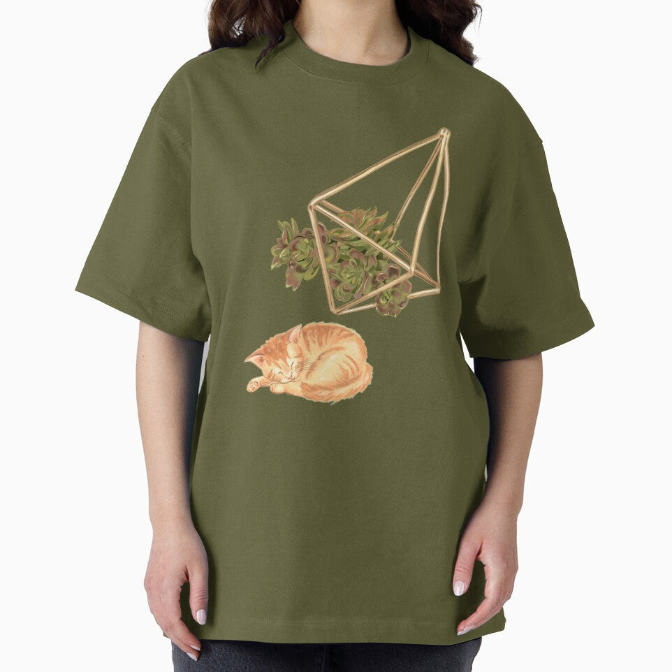 Geometric Planter Succulents and Cat White by rachelleybell T-Shirts, Hoodie, Sweatshirt | BlankRebels.com (Image 2)