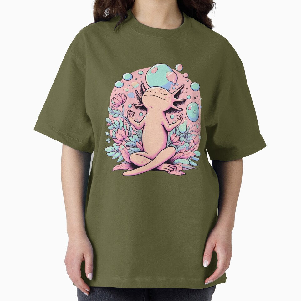 Cute retro axolotl doing yoga underwater by Mr Pyuku T-Shirts, Hoodie, Sweatshirt | BlankRebels.com (Image 2)