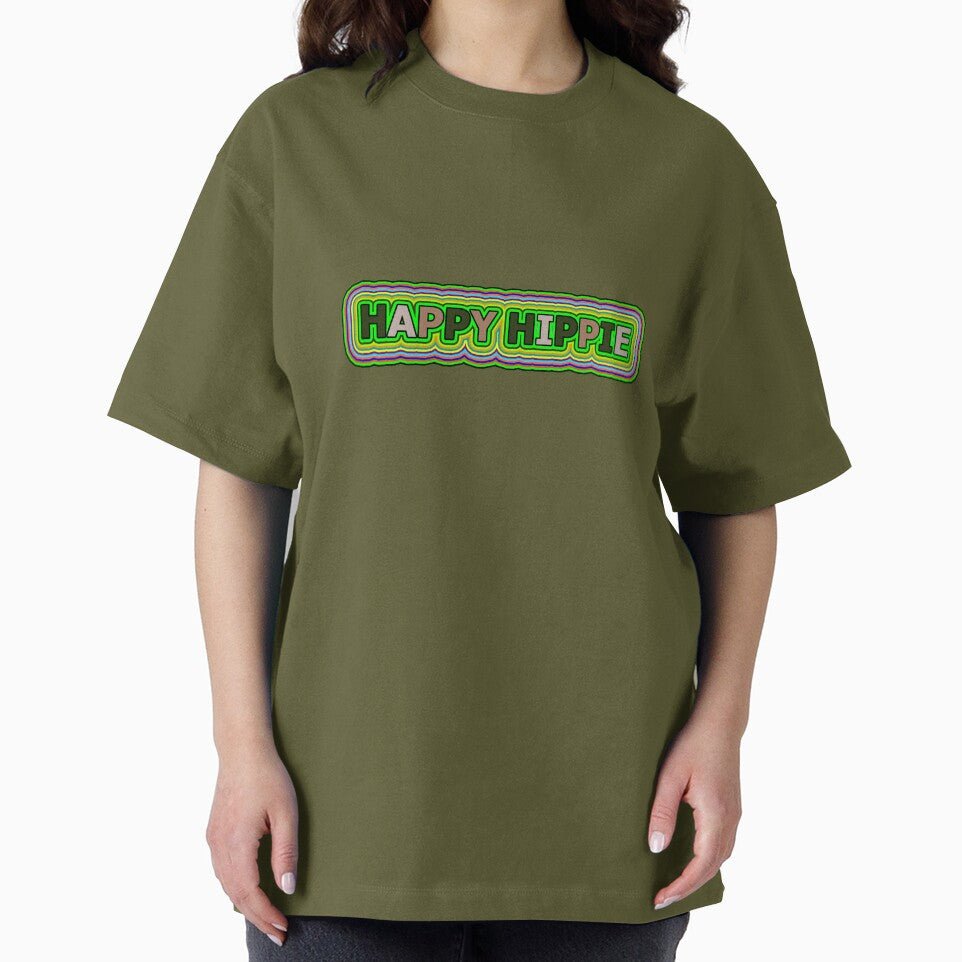 Happy Hippie Words Hippie Vibes Retro Lines 4 of 4 by Beachy T-Shirts, Hoodie, Sweatshirt | BlankRebels.com (Image 2)