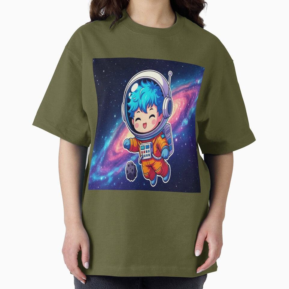 Fluffy Blue Hair Astronaut Space Sticker Chibi by NovaDigitalArt45 T-Shirts, Hoodie, Sweatshirt | BlankRebels.com (Image 2)