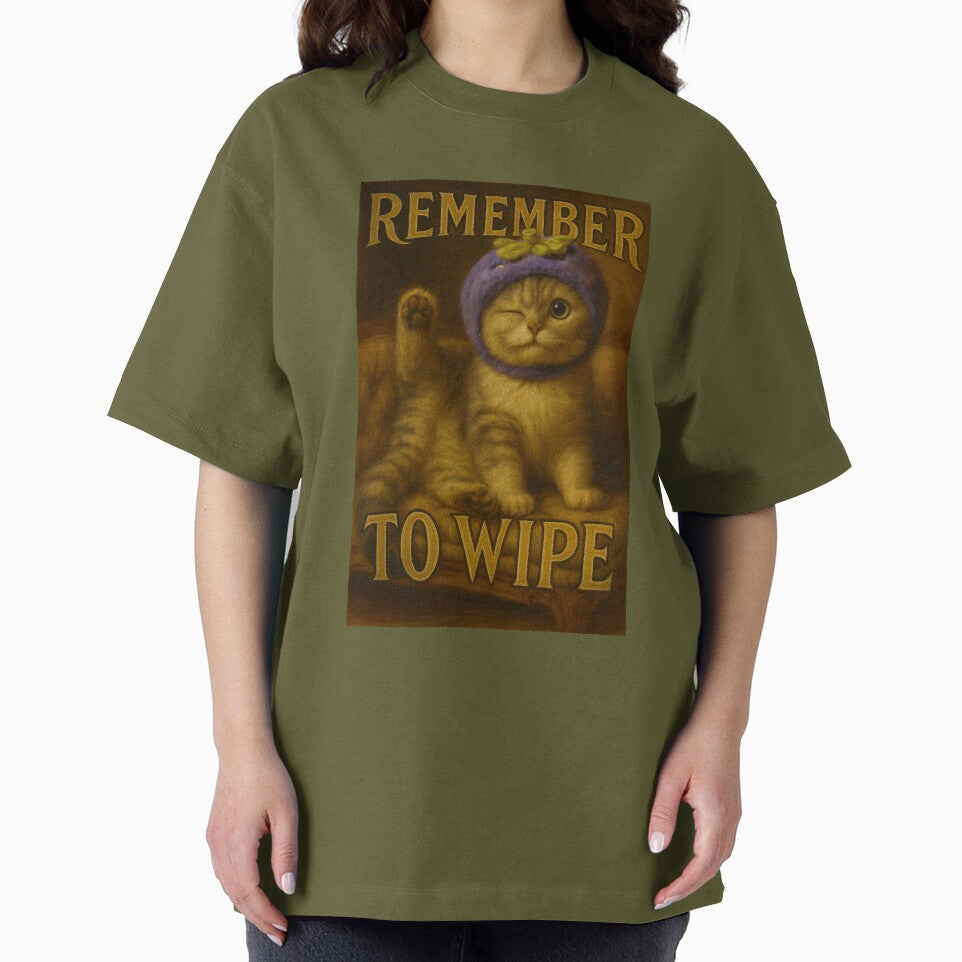 Funny Vintage Cat: Remember To Wipe by Cat-loveparttime T-Shirts, Hoodie, Sweatshirt | BlankRebels.com (Image 2)