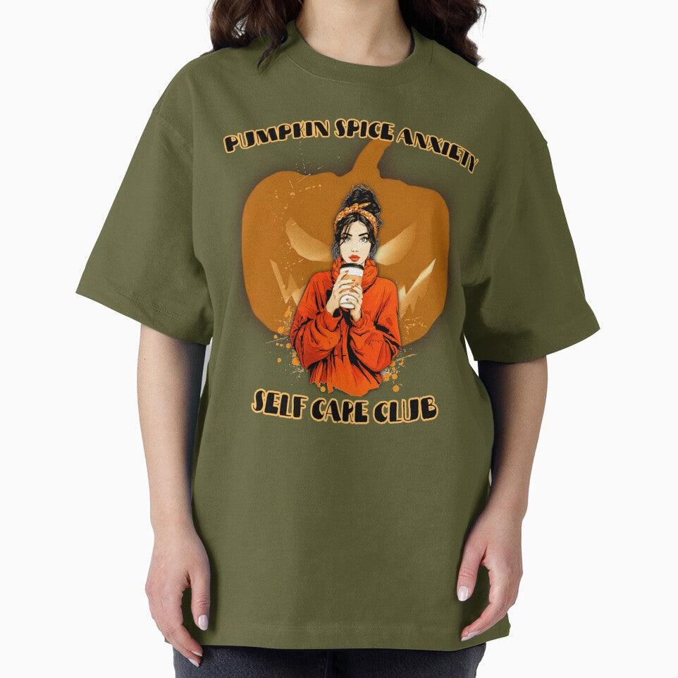 Pumpkin Spice Anxiety Self Care Club – Cozy Fall Meme by PandiCom T-Shirts, Hoodie, Sweatshirt | BlankRebels.com (Image 2)