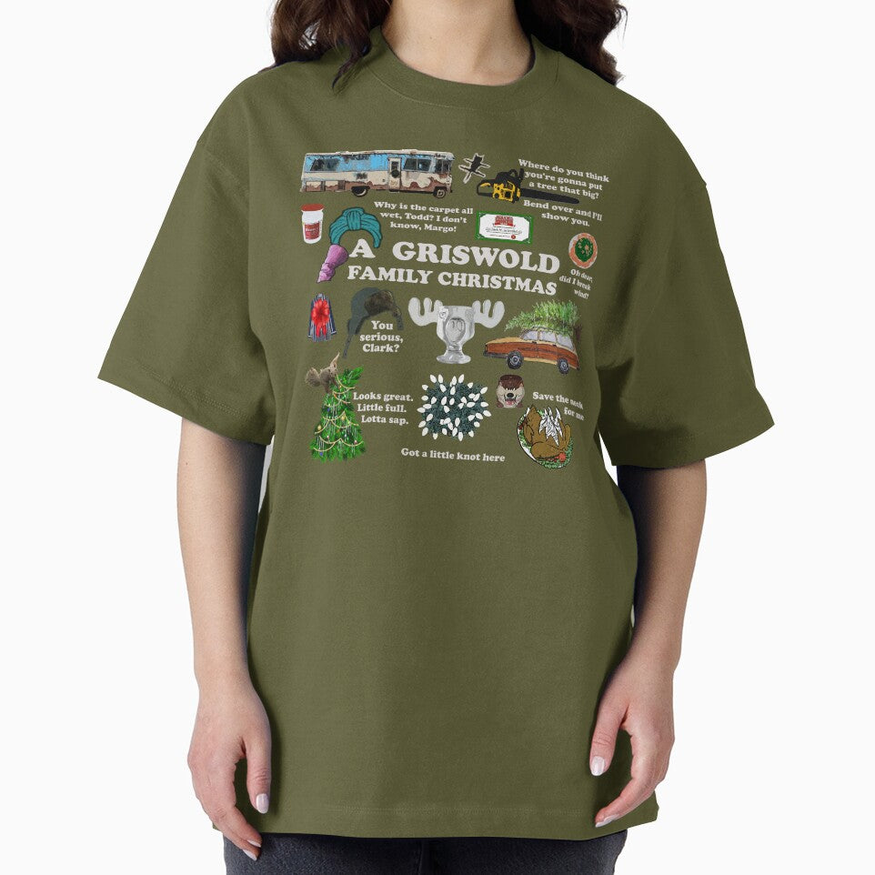 Vintage Green Christmas Vacation Holiday Family Traditions by happyholidayfan T-Shirts, Hoodie, Sweatshirt (Image 2)