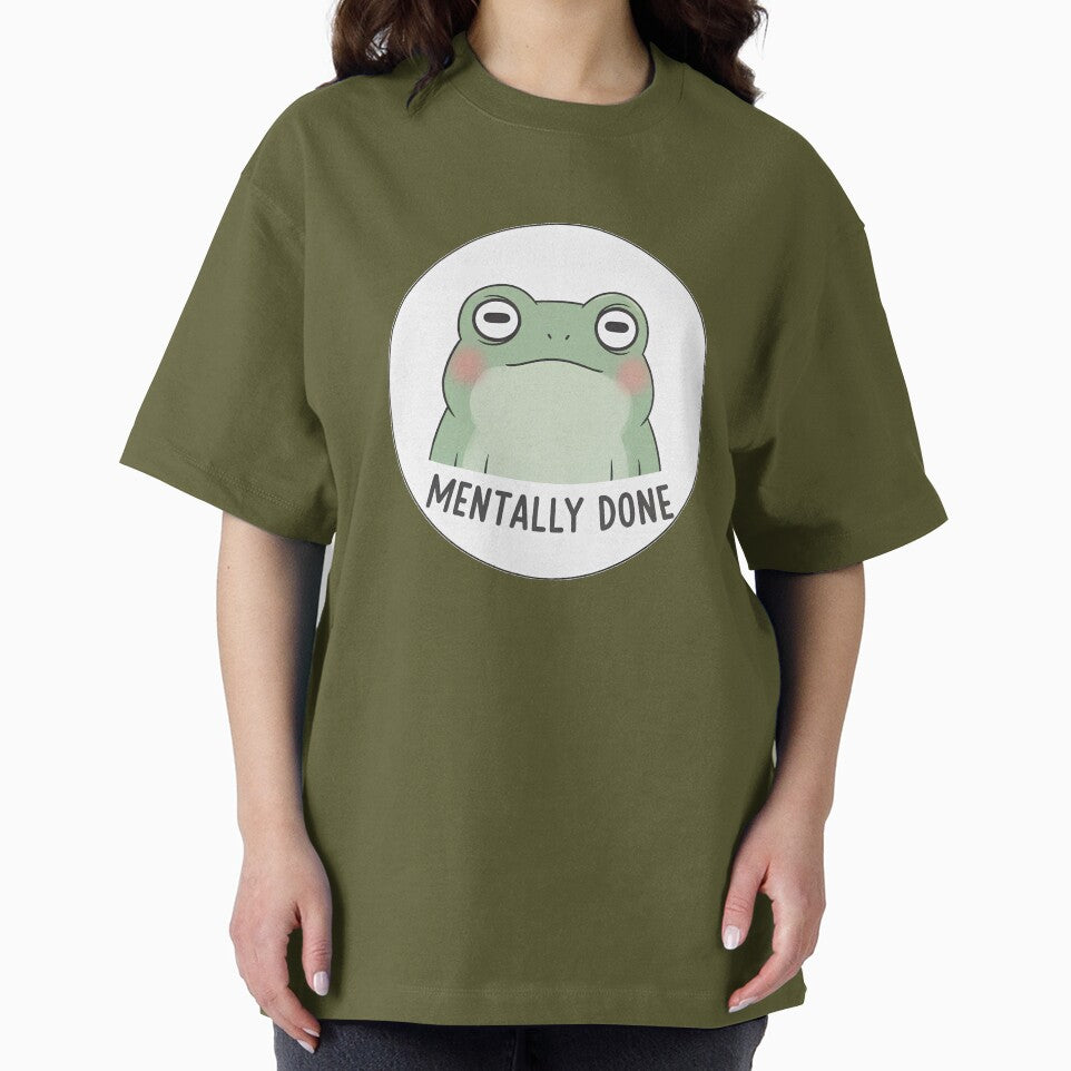 Mentally done Frog – Cute Burnout Sticker by sillyweas T-Shirts, Hoodie, Sweatshirt | BlankRebels.com (Image 2)