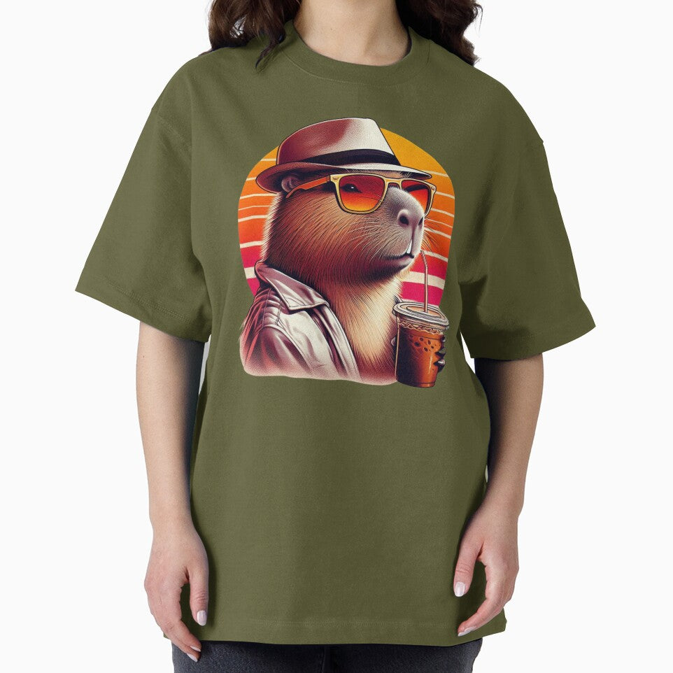 Retro 80s Capybara by roni-and-rye T-Shirts, Hoodie, Sweatshirt | BlankRebels.com (Image 2)
