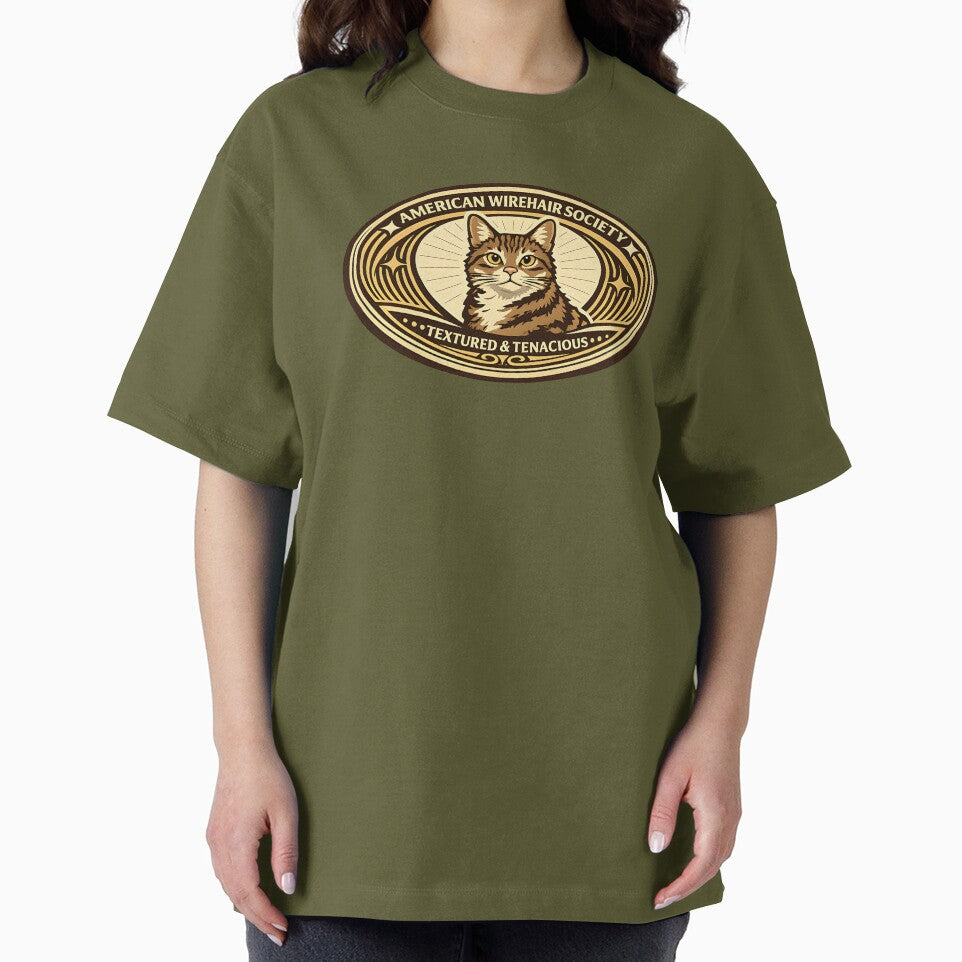 American Wirehair Vintage Cat Emblem by postmarkpaw T-Shirts, Hoodie, Sweatshirt | BlankRebels.com (Image 2)