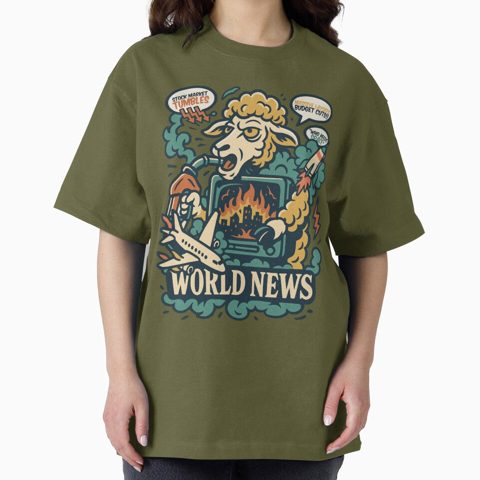 Doomscrolling Sheep World News Satire Graphic by Luxxy's Emporium T-Shirts, Hoodie, Sweatshirt | BlankRebels.com (Image 2)
