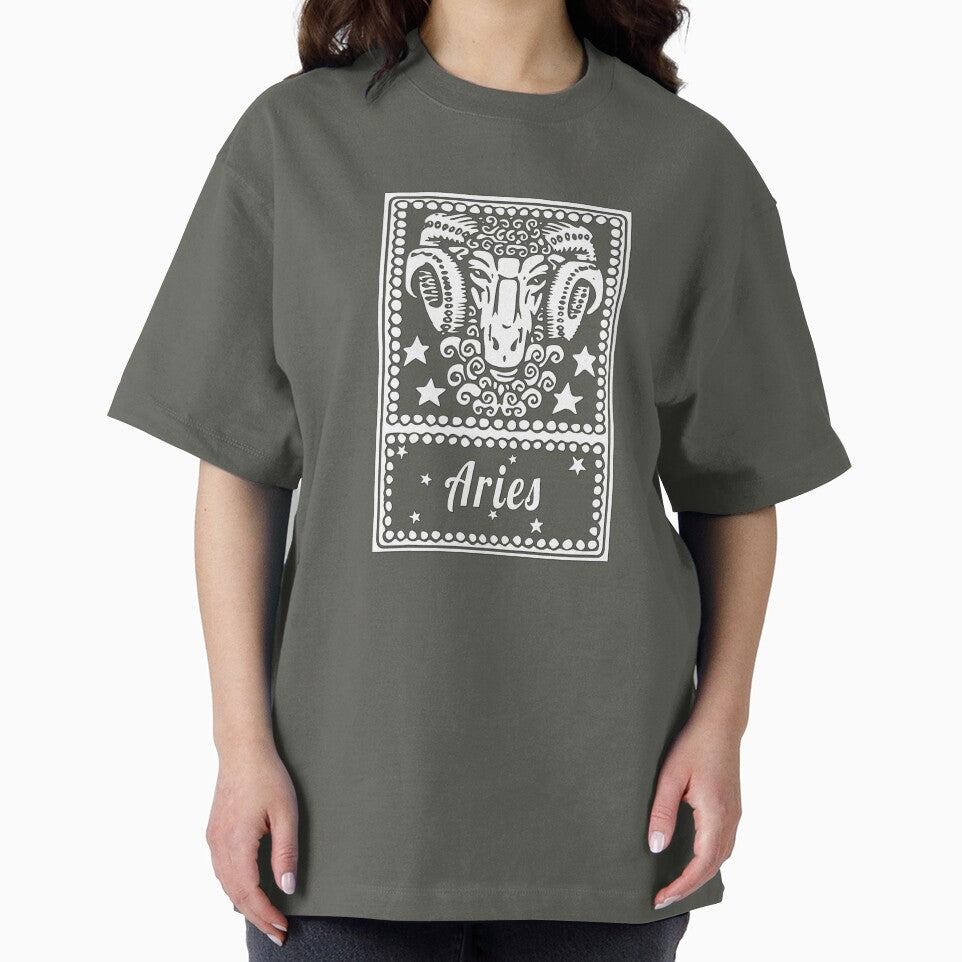Zodiac sign Aries and lettering. retro style by plastic2021 T-Shirts, Hoodie, Sweatshirt | BlankRebels.com (Image 2)