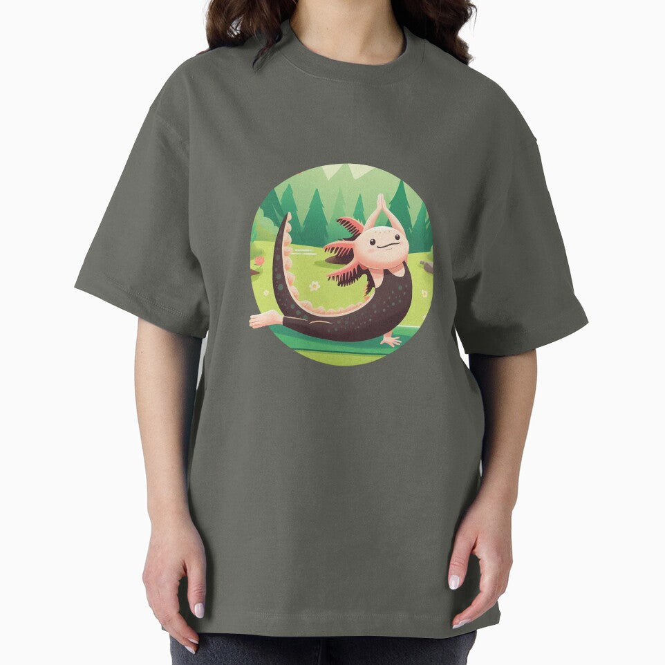 Cute Axolotl teacher doing yoga in a forest by Mr Pyuku T-Shirts, Hoodie, Sweatshirt | BlankRebels.com (Image 2)