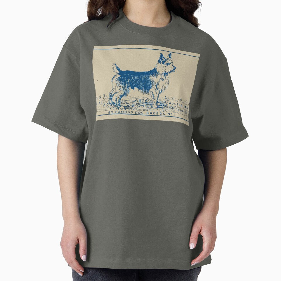 Australian Terrier Vintage Art Dog Vintage Poster Art 2 by ElegantCat T-Shirts, Hoodie, Sweatshirt (Image 2)