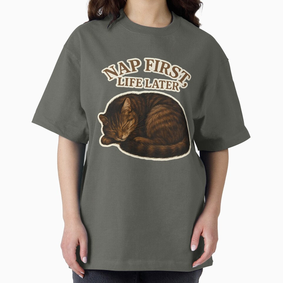 Nap First, Life Later – Cozy Sleeping Cat Vintage by TeeSpectrume T-Shirts, Hoodie, Sweatshirt | BlankRebels.com (Image 2)