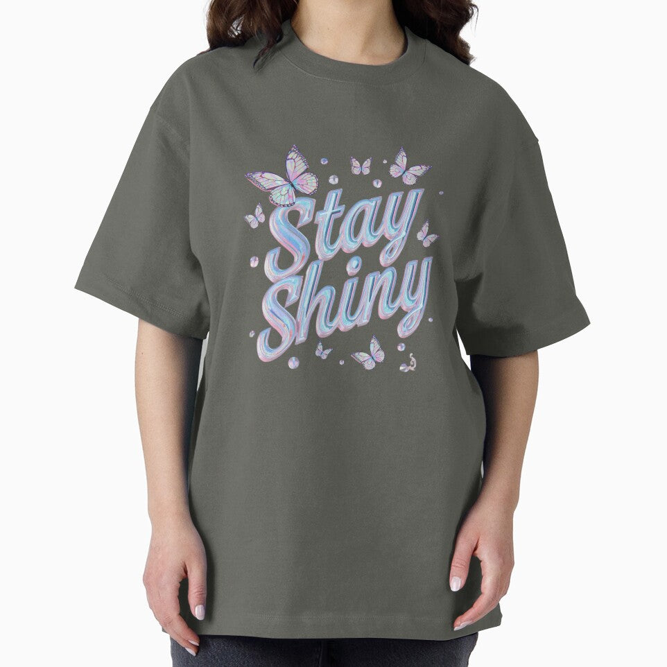 Stay Shiny – Y2K Aesthetic Tee by EcoArtTees Hoodie, Sweatshirt | BlankRebels.com (Image 2)