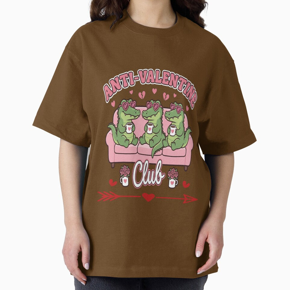Anti Valentine Club – Funny crocodile Valentine Design for Singles & Galentines by SoftSoaring T-Shirts,... (Image 2)