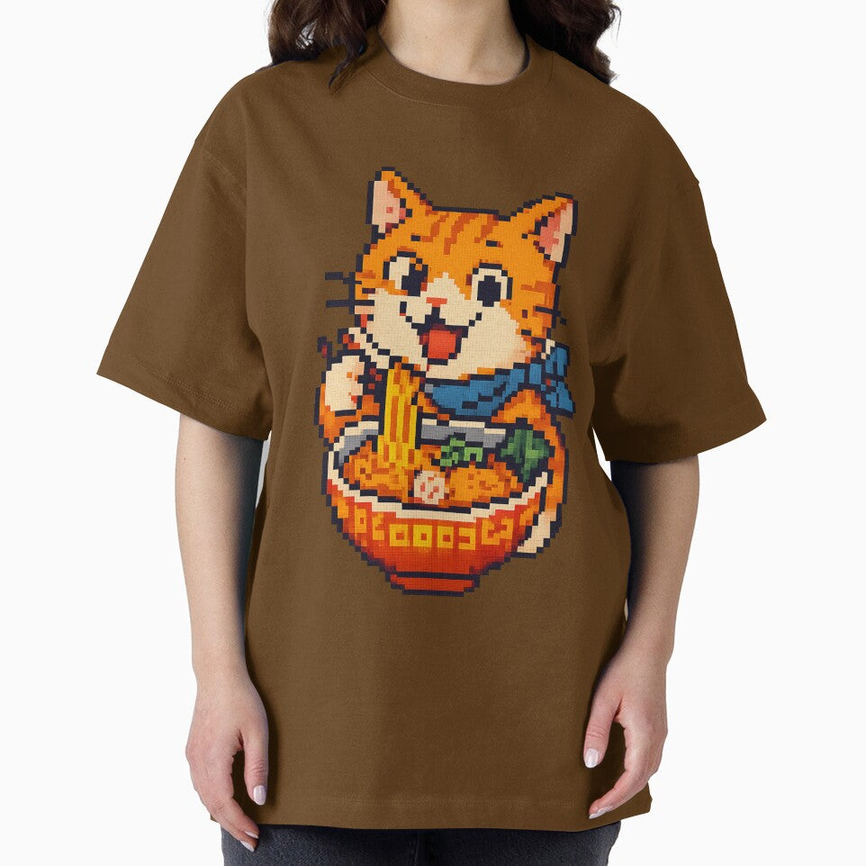 Pixel Art Ramen Cat – Kawaii 8-Bit Retro Gamer Aesthetic by AvalonTshirts T-Shirts, Hoodie, Sweatshirt (Image 2)