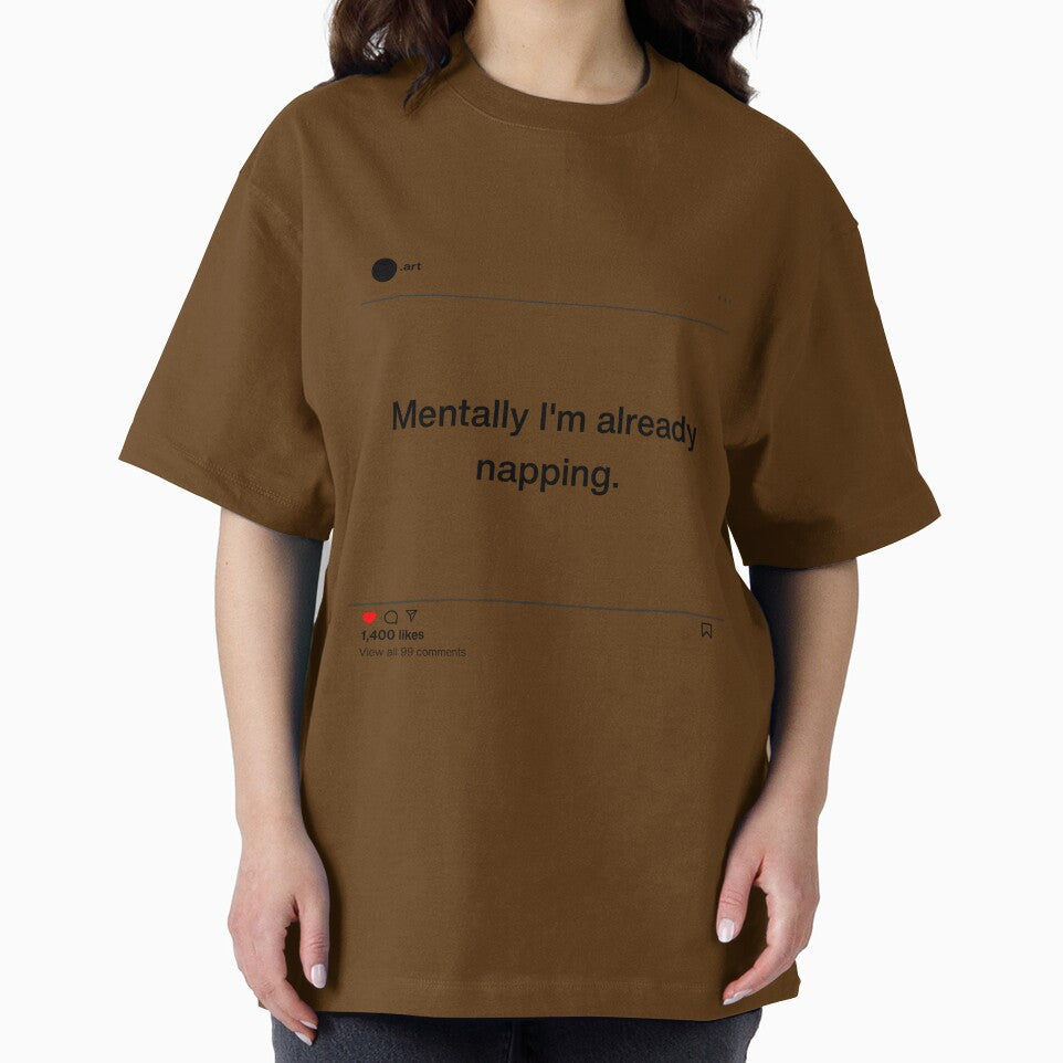 Mentally I'm Already Napping – Instagram-Style Minimalist Shirt by rolfzogg Hoodie, Sweatshirt | BlankRebels.com (Image 2)