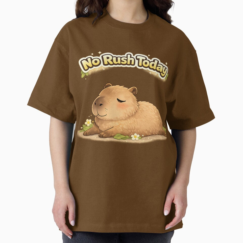 No Rush Today – Cute Capybara Chill Mood Design by BabyStark T-Shirts, Hoodie, Sweatshirt | BlankRebels.com (Image 2)