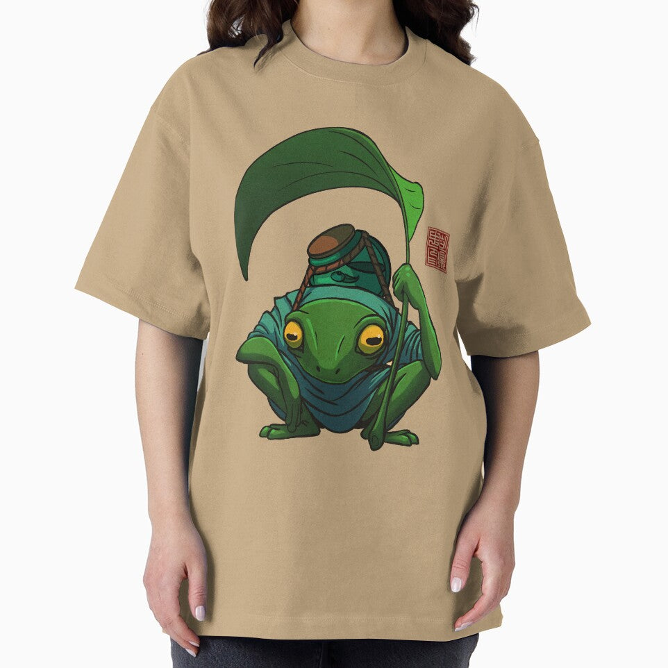 A Frog and His Son Inspecting by DingHuArt