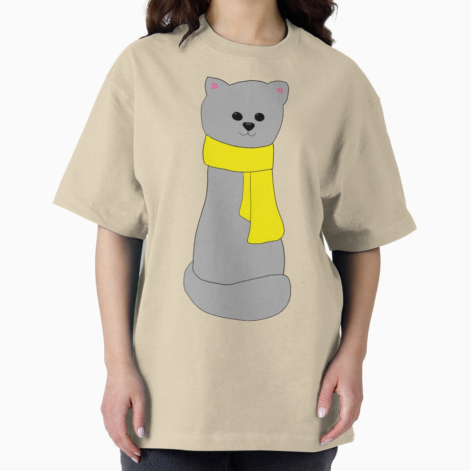 Cat in Yellow Scarf by alisadesigns