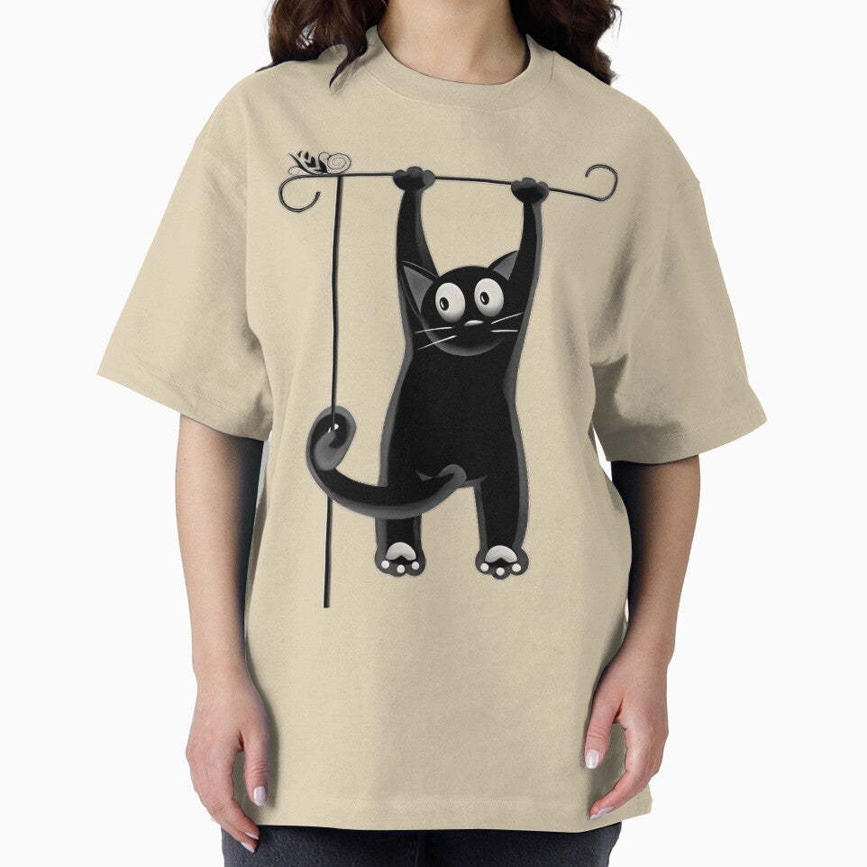 spooky black cat hold on by Coollzone T-Shirts, Hoodie, Sweatshirt | BlankRebels.com (Image 2)