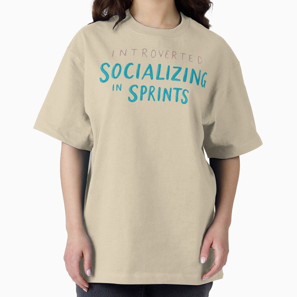 Introverted Socializing In Sprints - Funny Introvert Quote by SholoStudio T-Shirts, Hoodie, Sweatshirt (Image 2)