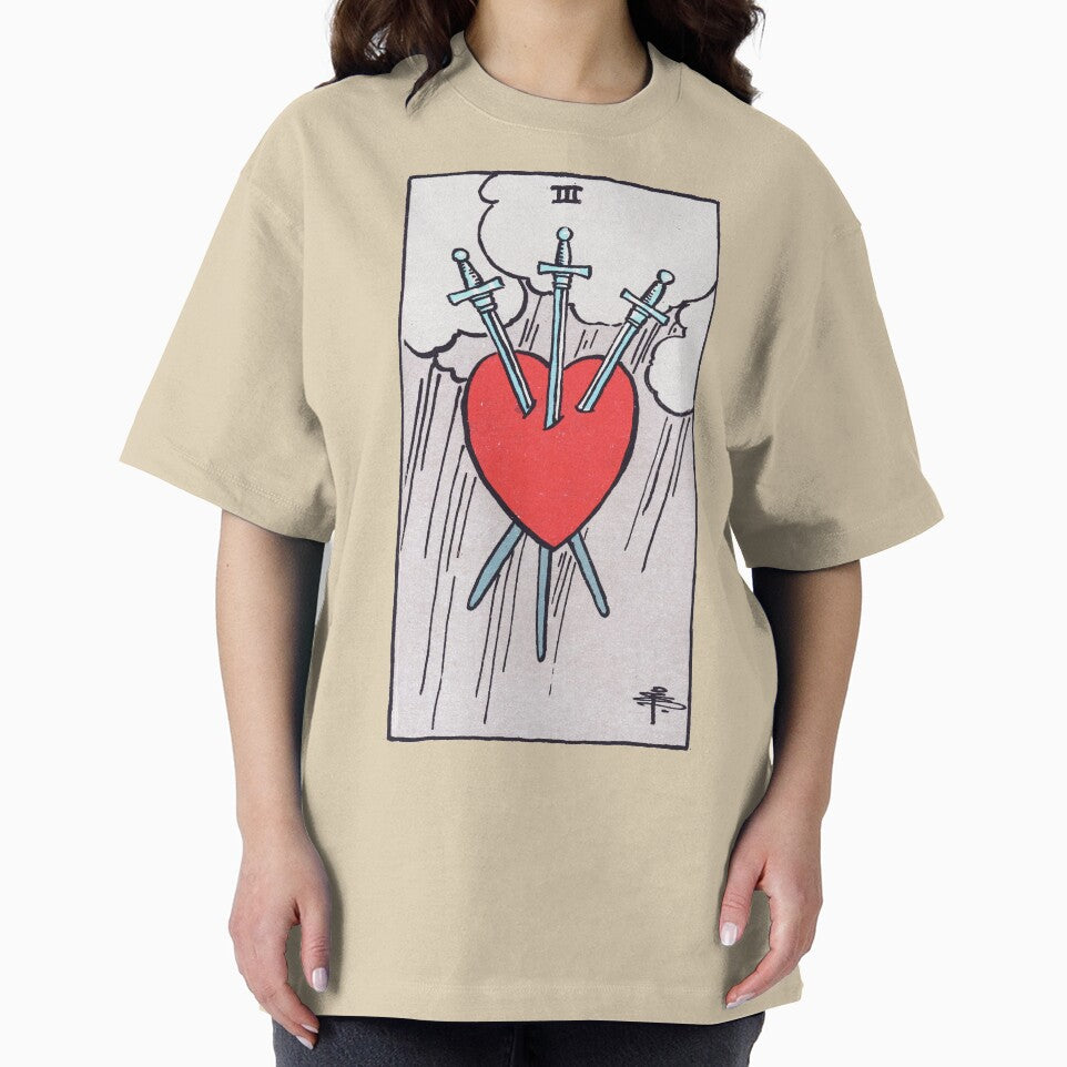 Tarot - Three of Swords Card by CarlsArt T-Shirts, Hoodie, Sweatshirt | BlankRebels.com (Image 2)