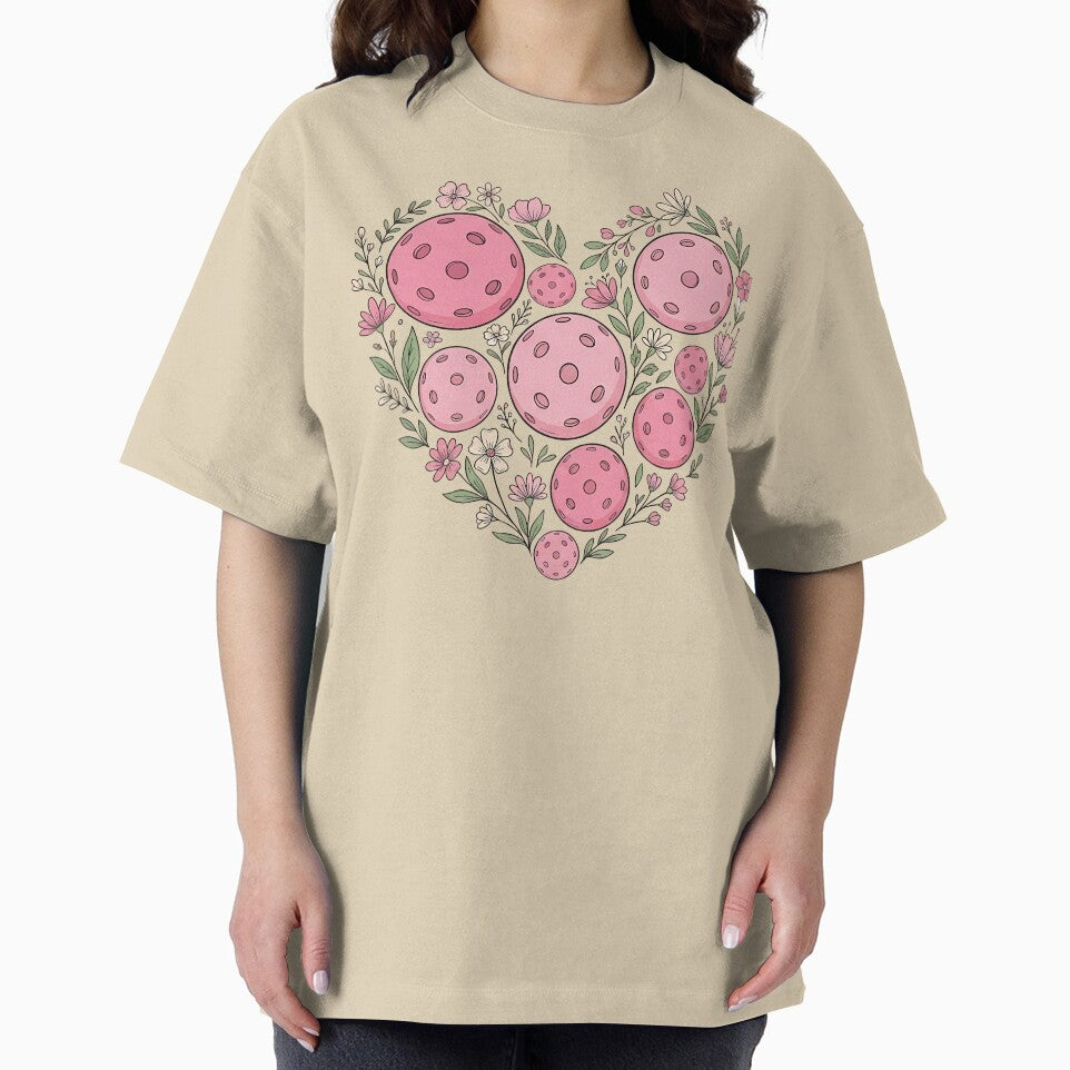 Pickleball in Bloom - Aesthetic Floral Heart Design by Collagedream T-Shirts, Hoodie, Sweatshirt | BlankRebels.com (Image 2)