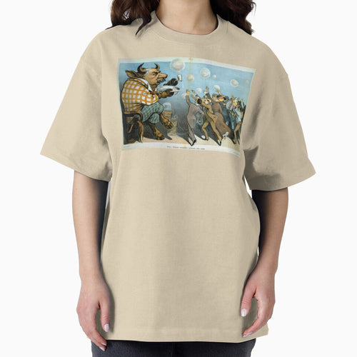 "Wall Street bubbles - Always the same" Bear Market Illustration 1901 by Popular-Gifts T-Shirts, Hoodie, Sweatshirt (Image 2)