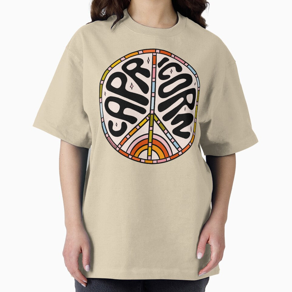 Capricorn Peace Sign by doodlebymeg T-Shirts, Hoodie, Sweatshirt | BlankRebels.com (Image 2)