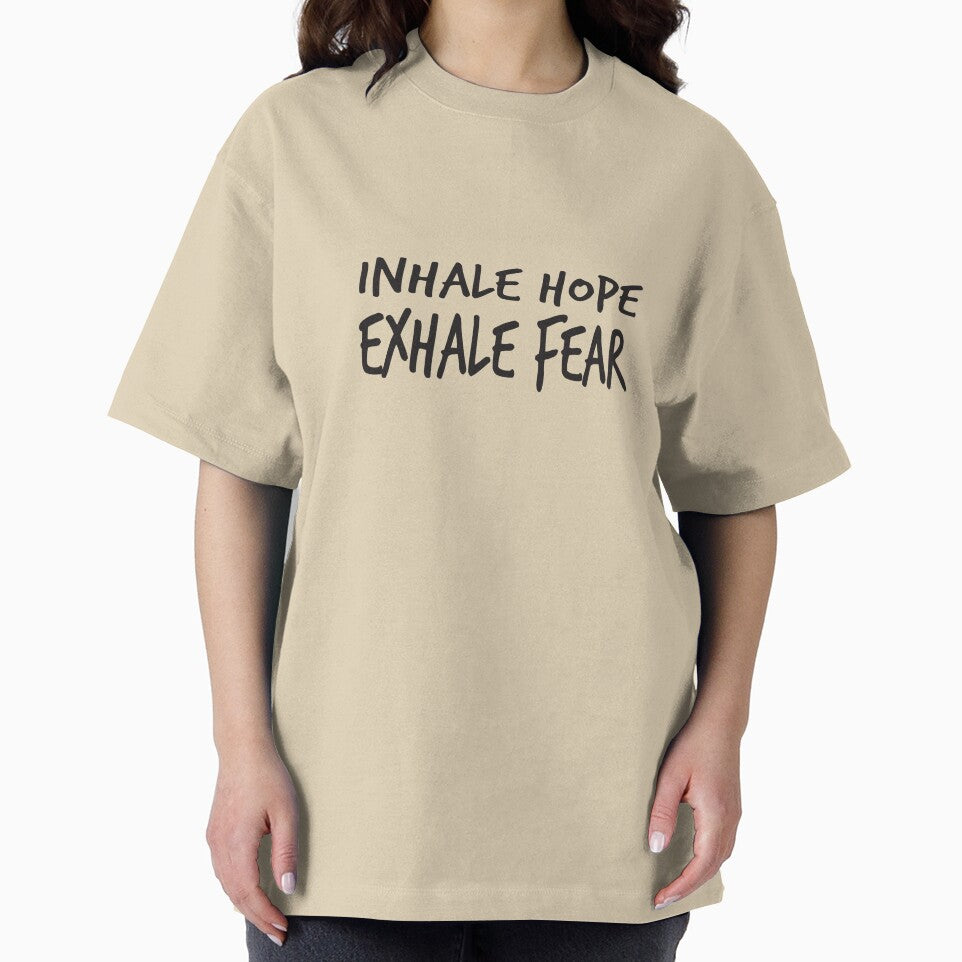 yoga saying - inhale hope exhale fear by LioPart T-Shirts, Hoodie, Sweatshirt | BlankRebels.com (Image 2)