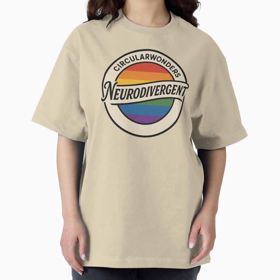 Neurodivergent CircularWonders™ Badge – Pride Colors Emblem by yoursnotably T-Shirts, Hoodie, Sweatshirt (Image 2)