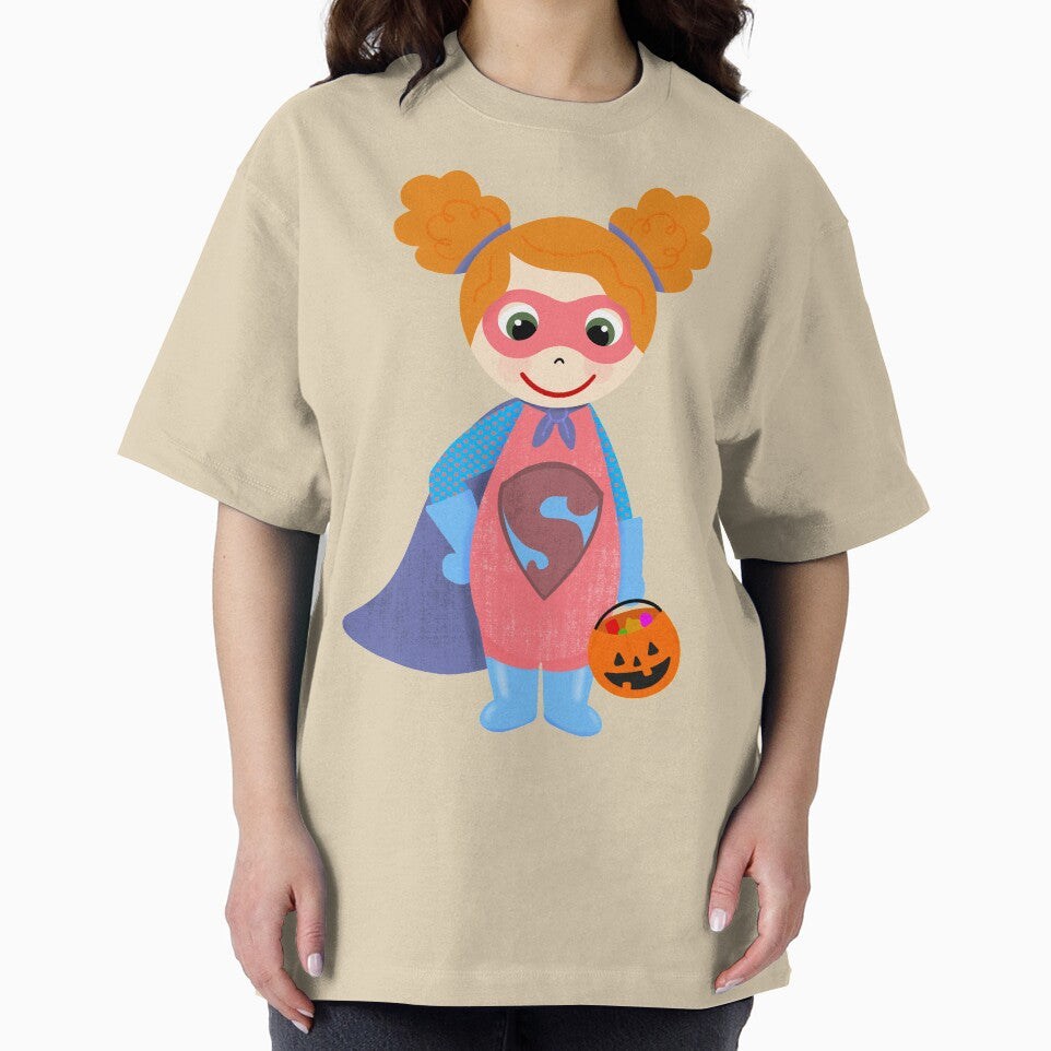 Superhero Girl Trick Treater Light Skin Red Hair T-Shirts, Hoodie, Sweatshirt