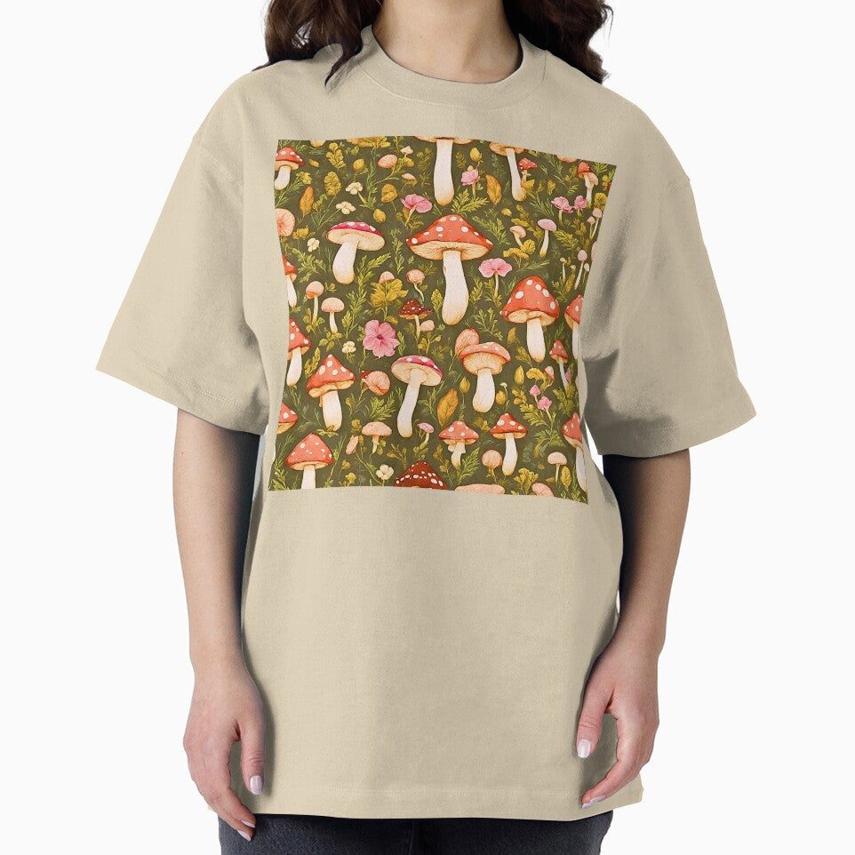 Cottagecore Cute Mushroom Pattern by CaptainNemo21 T-Shirts, Hoodie, Sweatshirt | BlankRebels.com (Image 2)