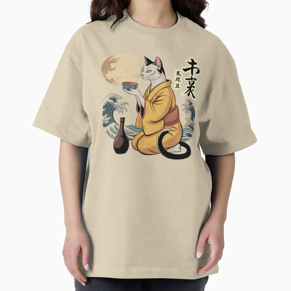 Peaceful Japanese Kimono Cat Tea Serene Ukiyo-e by chattsuede T-Shirts, Hoodie, Sweatshirt | BlankRebels.com (Image 2)