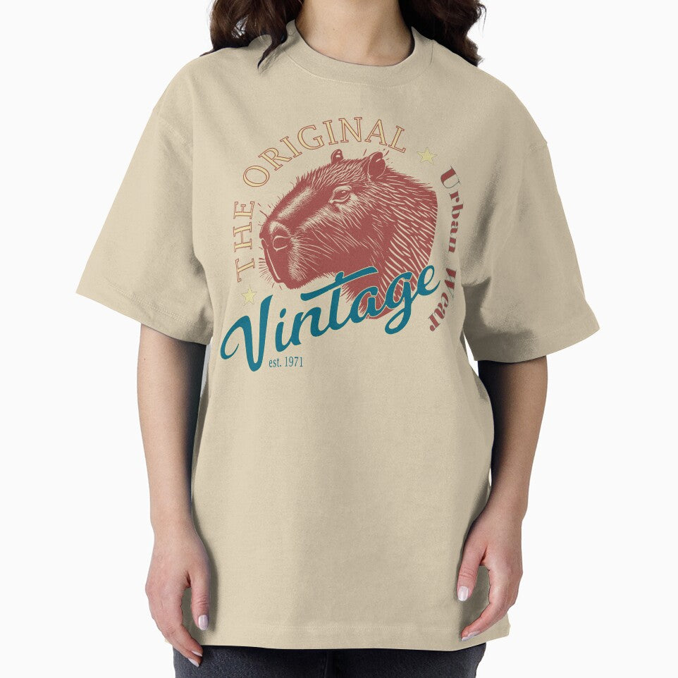 Cute Capybara Vintage Logo T-Shirts, Hoodie, Sweatshirt