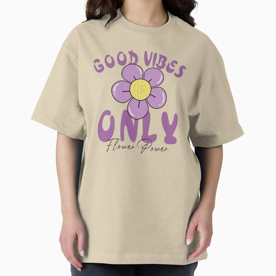 Groovy 70s Floral Good Vibes Only - Pastel Purple by GunnuDesigns T-Shirts, Hoodie, Sweatshirt | BlankRebels.com (Image 2)
