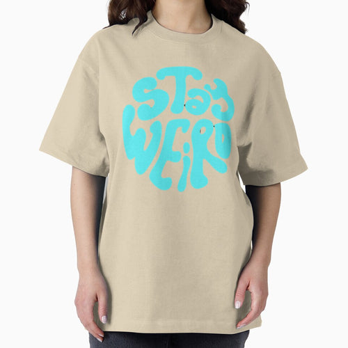 "Stay Weird" Retro Blue Liquid Typography by 664836Arafat T-Shirts, Hoodie, Sweatshirt | BlankRebels.com (Image 2)
